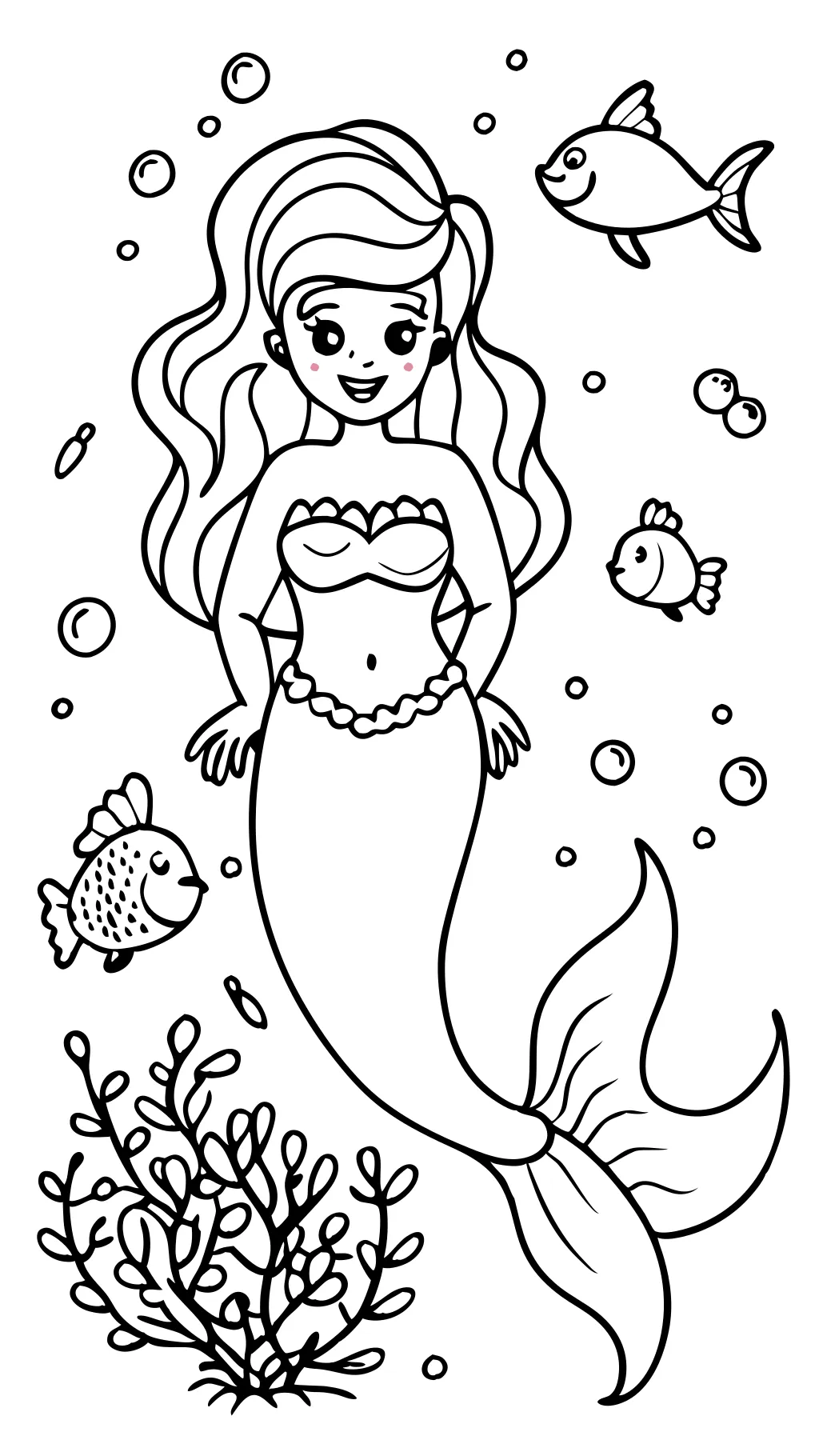 coloriage petite sirène